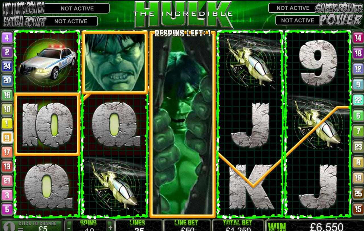 Free hulk video slot