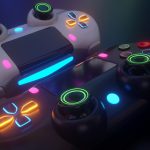 Console,3d,Neon,On,Background,Black,Gaming,Controller