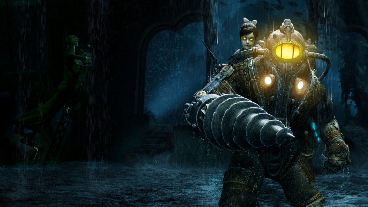 This Week in Gaming News: July 15th – July 21st The main Big Daddy character and a Little Sister in artwork for BioShock 2
