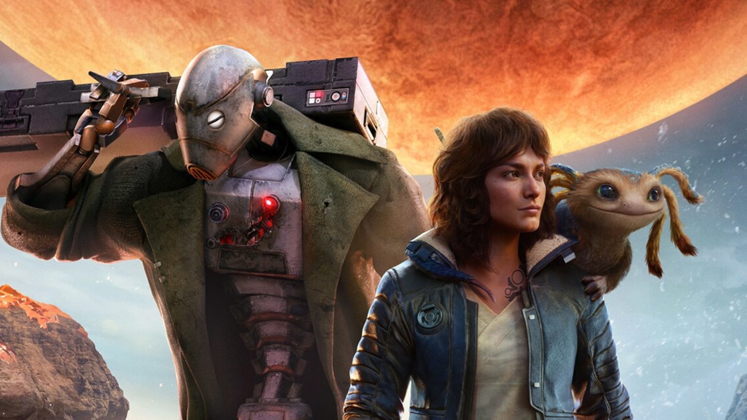 This Week in Gaming News: November 4th – November 10th, 2024 Kay and her robot friend in Star Wars Outlaws