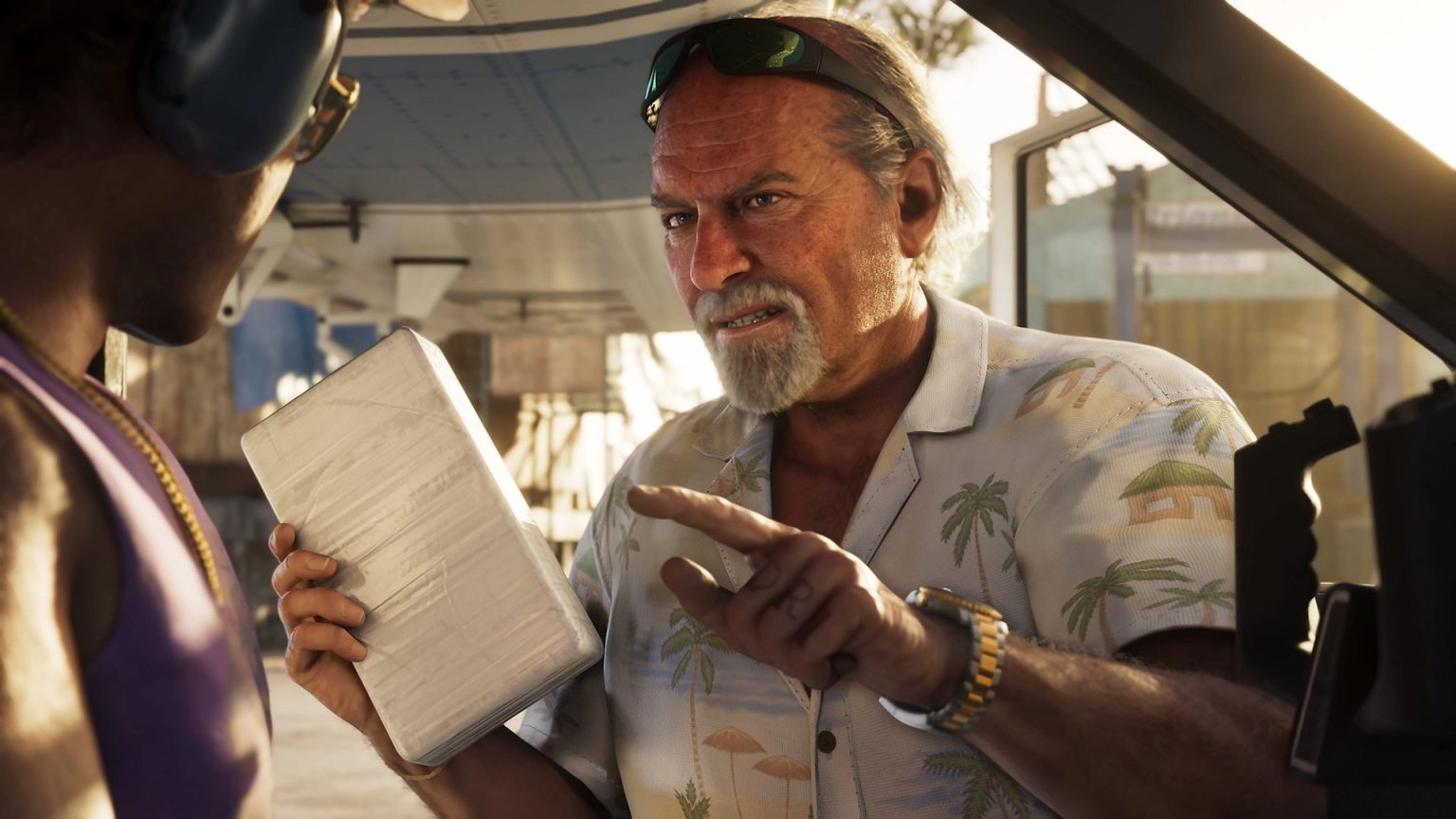 This Week in Gaming News: November 3rd – November 9th, 2025 A man holding some papers and angrily pointing at another character in Grand Theft Auto 6