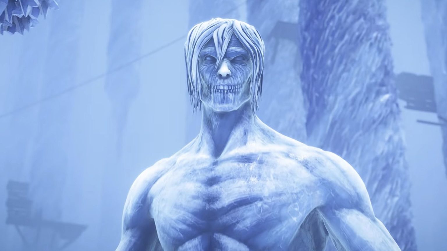 A frozen Titan in the Attack on Titan Assassin's Creed Shadows collaboration