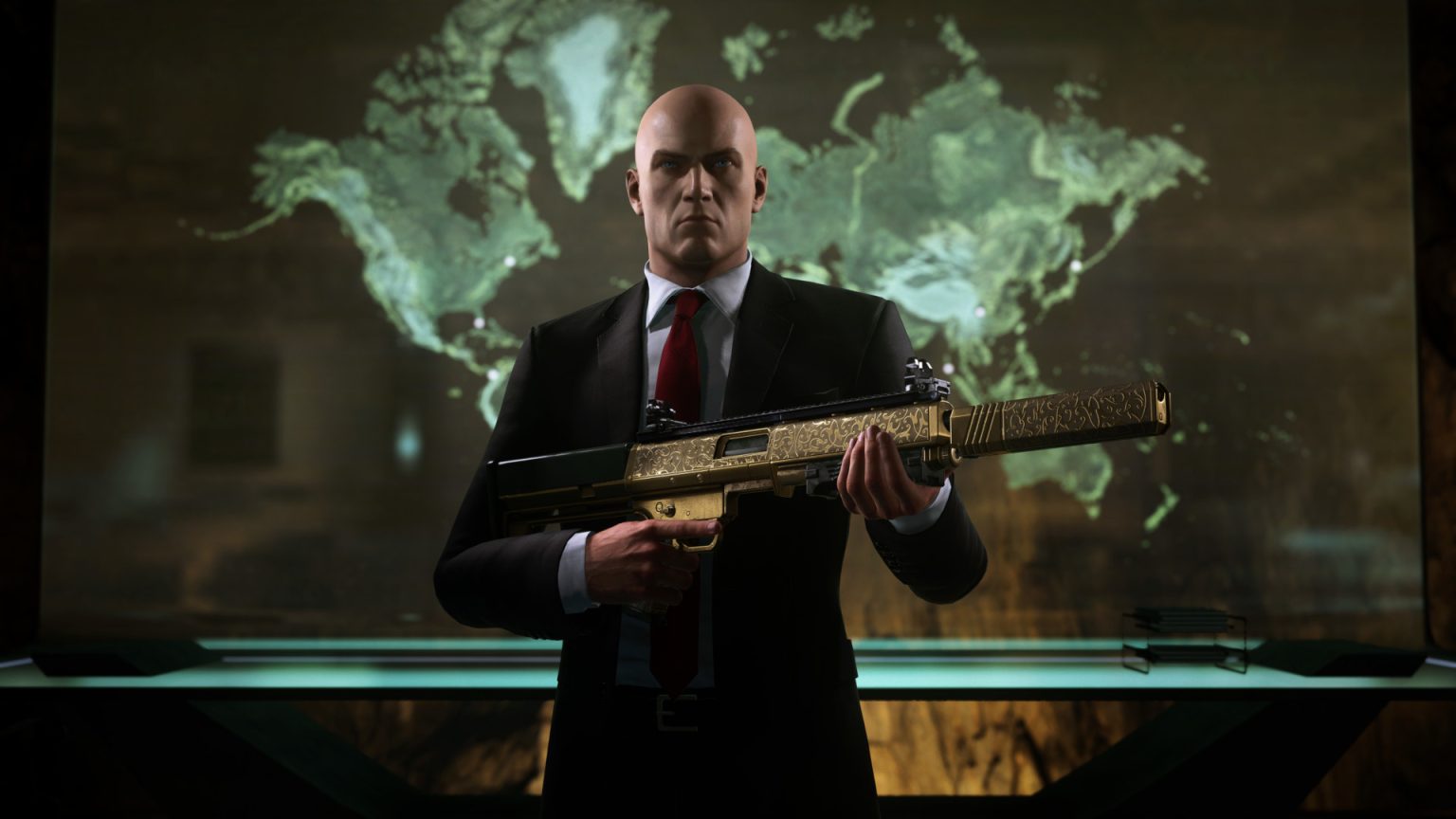 This Week in Gaming News: December 1st – December 7th, 2025 Agent 47 holding a golden gun in Hitman: World of Assassination