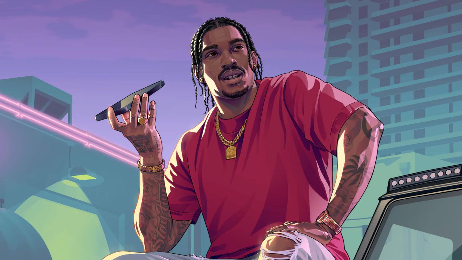 This Week in Gaming News: August 24th – August 30th, 2026 A character holding a smartphone to their ear in Grand Theft Auto 6