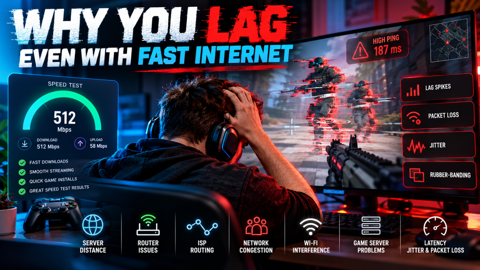 Why You Lag Even With Fast Internet