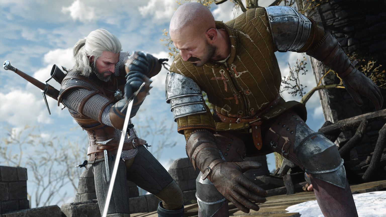 This Week in Gaming News: September 28th – October 4th, 2026 Geralt crossing swords with an enemy in The Witcher 3: Wild Hunt Remastered